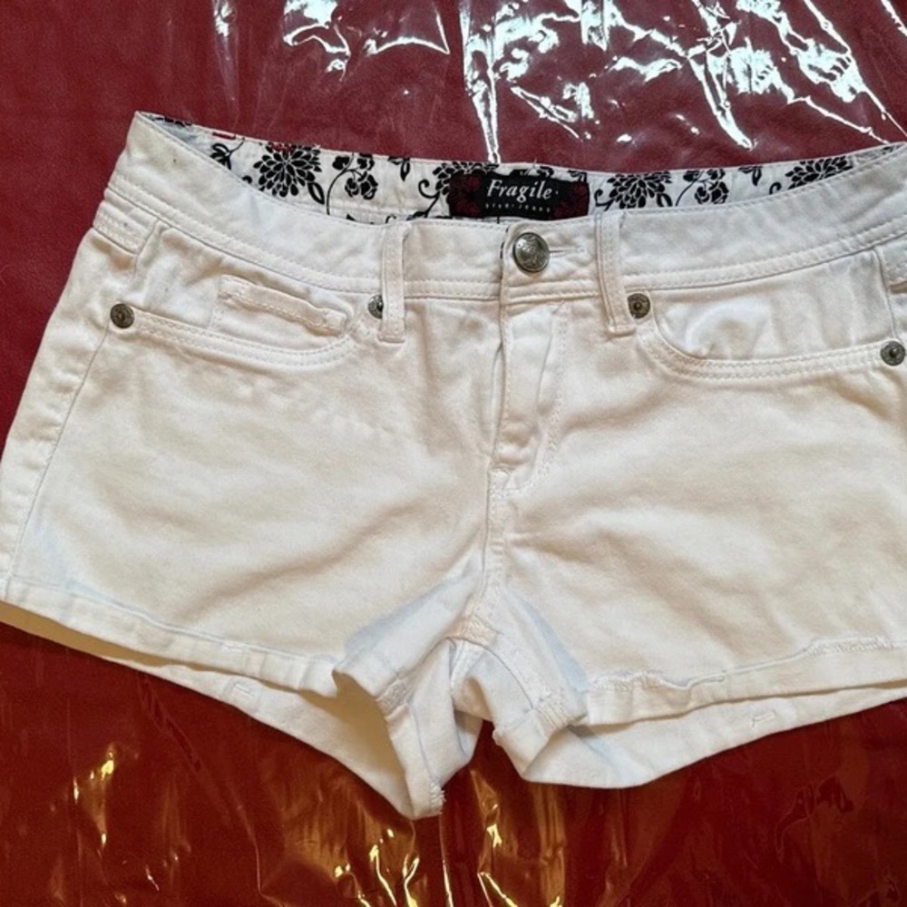Women's White Denim Shorts